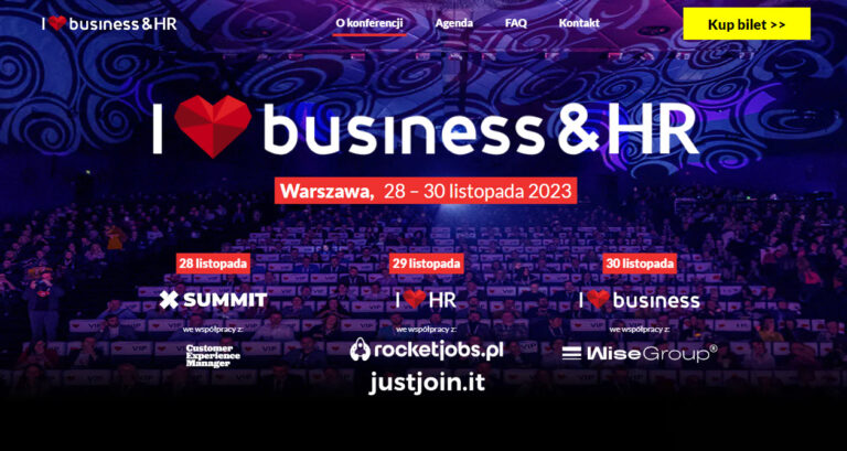 Konferencja I ❤️ Business&HR 28-30 listopada 2023 w Warszawie