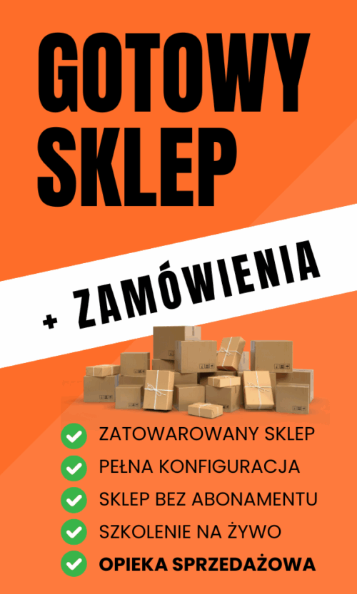 GOTOWY SKLEP INTERNETOWY + ZAMÓWIENIA