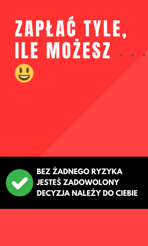Zapłać tyle, ile możesz 😃