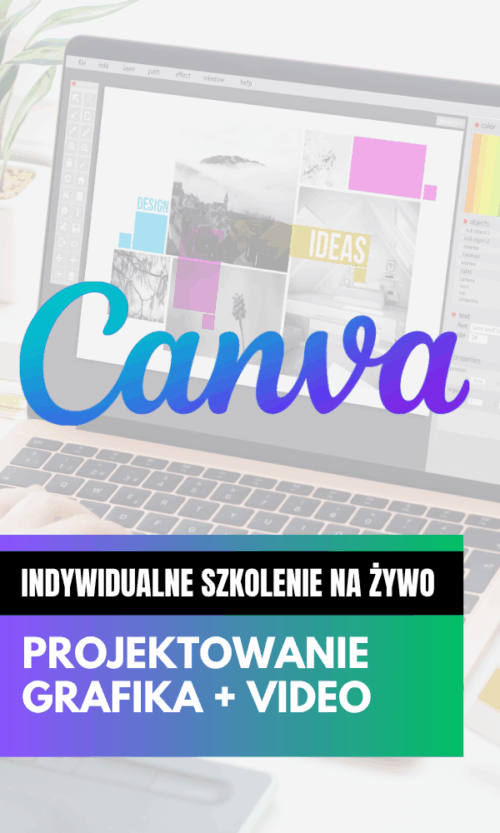 Szkolenie „Projektowanie graficzne w Canva” to praktyczne wprowadzenie do jednego z najpopularniejszych narzędzi graficznych online.
