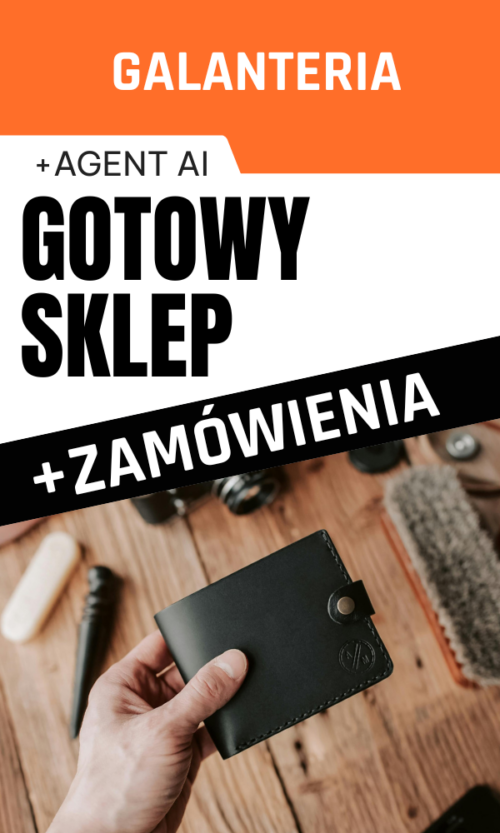 GOTOWY SKLEP / PORTFELE i GALANTERIA + ZAMÓWIENIA