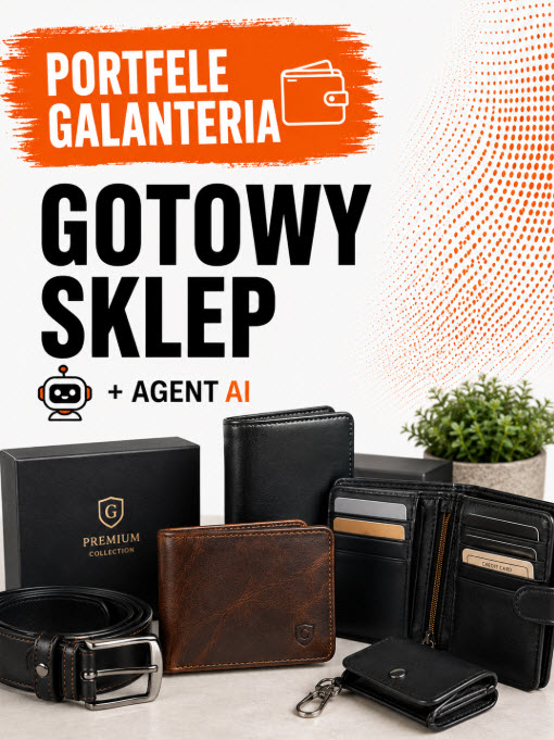 GOTOWY SKLEP – PORTFELE i GALANTERIA