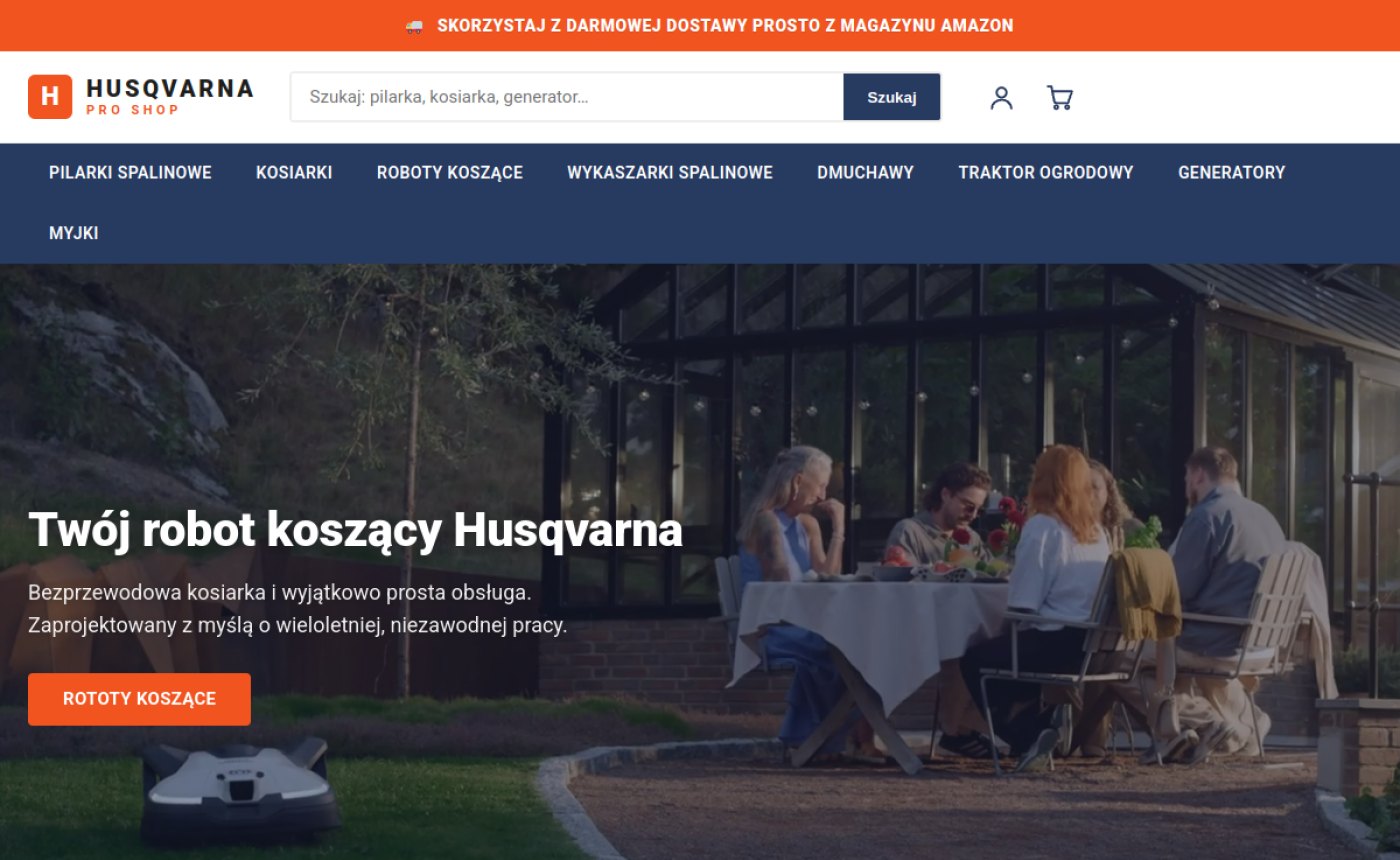 husqvarna-pro.pl — strona główna sklepu ogrodniczo-leśnego
