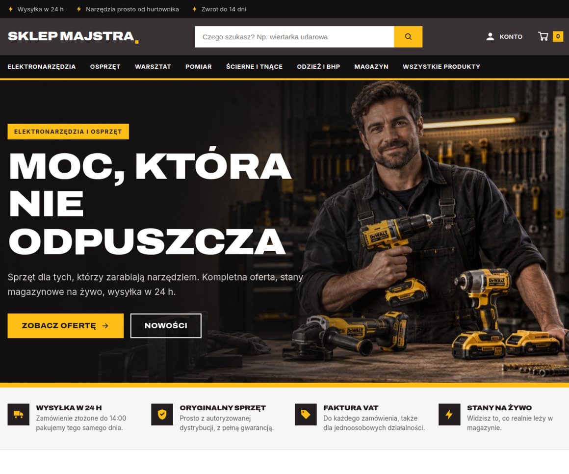 sklep-majstra.pl — sklep z narzędziami i elektronarzędziami